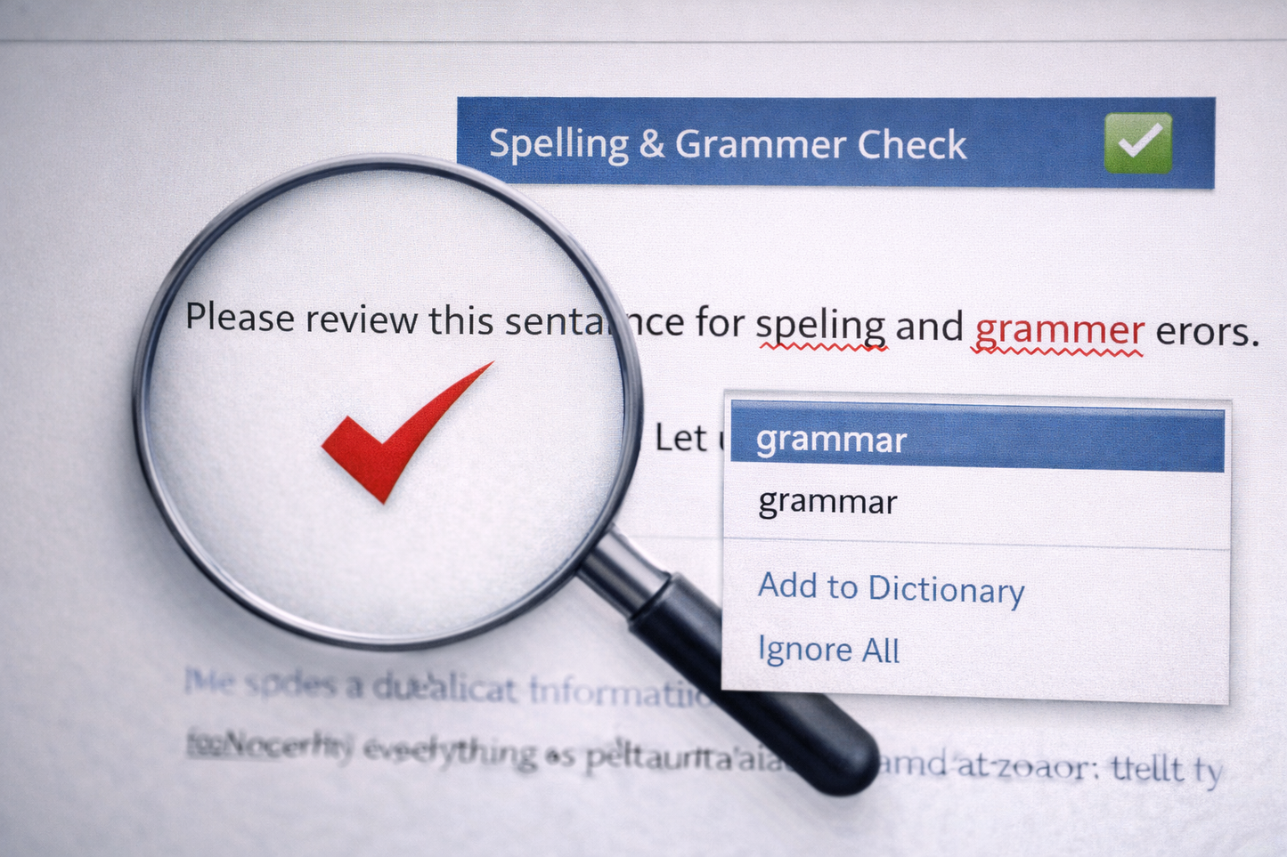 Spelling Check - Add-On